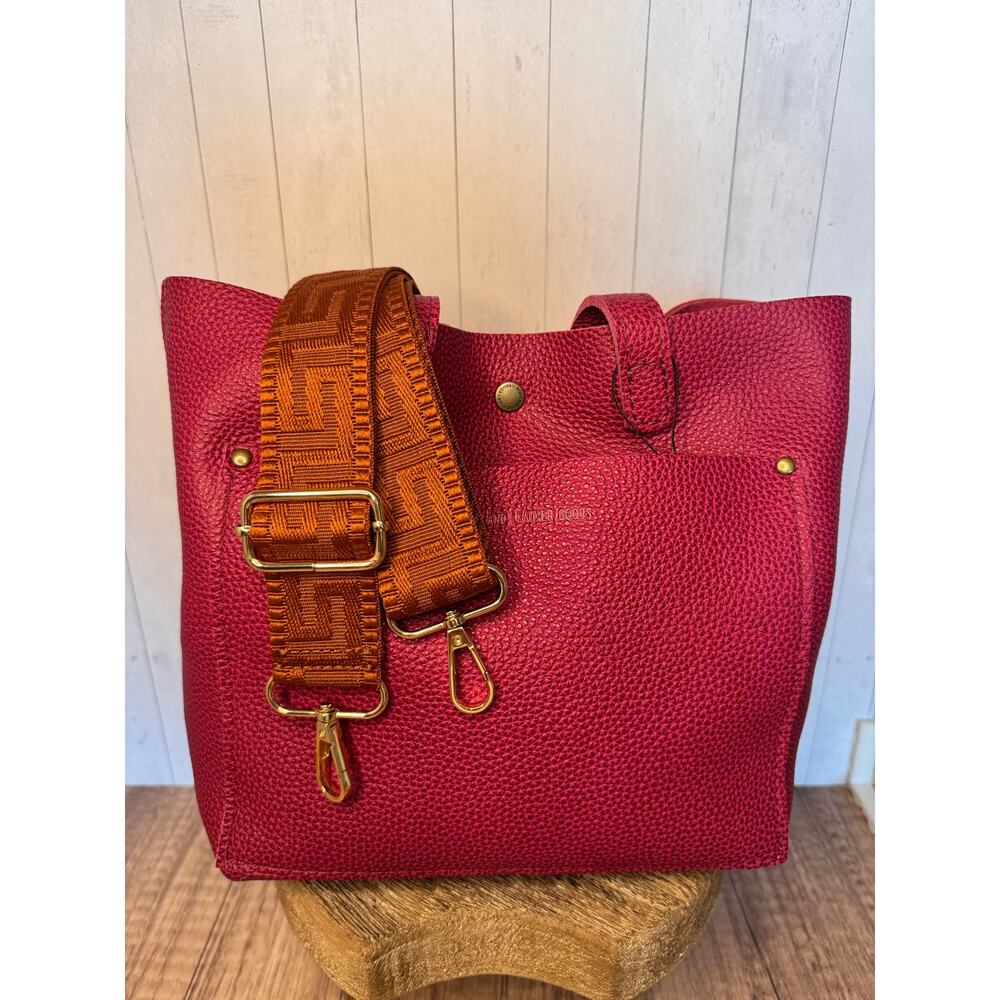 Boho Purse Strap Crossbody Woven Rust Brown Orange Woven Patterned Bag Strap NEW
